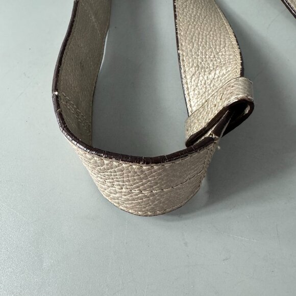 Coach Light Metallic Gray Long Wide Strap & Fob - Picture 5 of 12